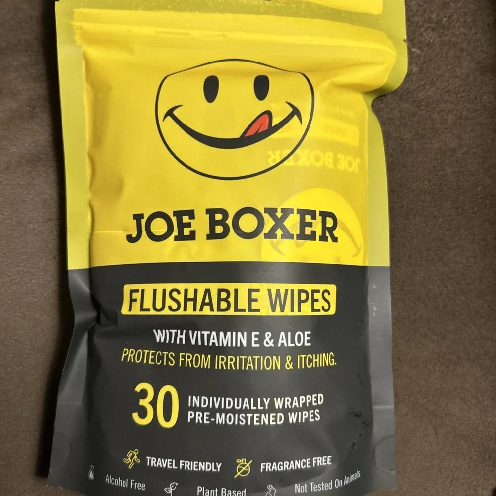 Joe Boxer‎ Lot 1 Face Body Wipes & 1 Flushable Wipes